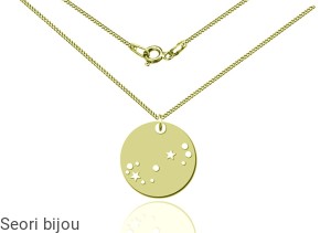 Pozłacany naszyjnik- konstelacja gwiazd- Skorpion