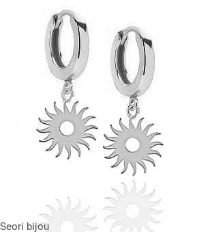 Kolczyki Galaxy Słońce na biglu angielskim