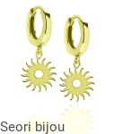 Pozłacane kolczyki Galaxy Słońce