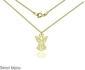 Pozłacany naszyjnik Ażurowy Aniołek