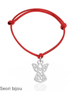 Bransoletka na sznurku z motywem Aniołka