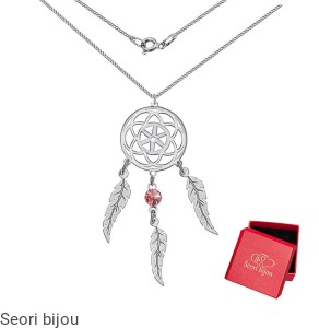 Rodowany naszyjnik łapacz snów ze Swarovski Elements