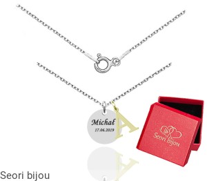 Naszyjnik kółko i literka z grawerem 