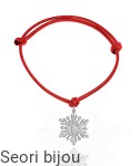 Rodowana bransoletka na sznurku płatek śniegu śnieżynka