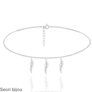 Naszyjnik choker  3 piórka