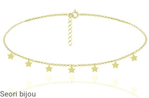 Pozłacany choker 7 gwiazdek gwiazdek