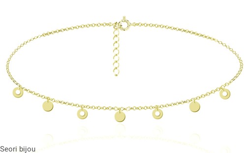 Choker monetki z ringami
