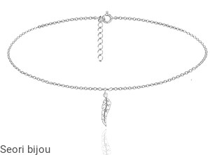 Rodowany choker piórko