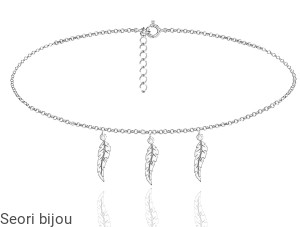 Rodowany choker 3 piórka