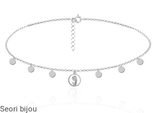 Rodowany choker monetki z medalikiem Matka Boska