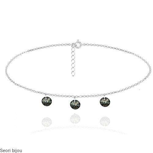 Choker silver night Swarovski Elements