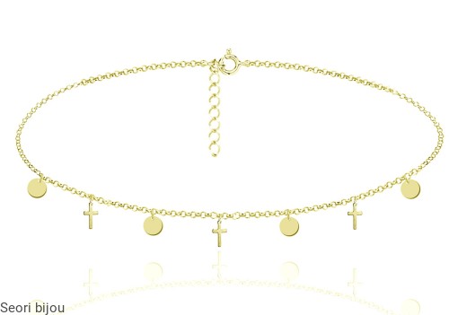 Choker krzyżyki z monetkami