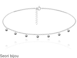 Rodowany naszyjnik choker 7 kulek