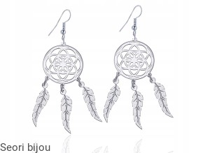 Rodowane kolczyki łapacz snów dreamcatcher