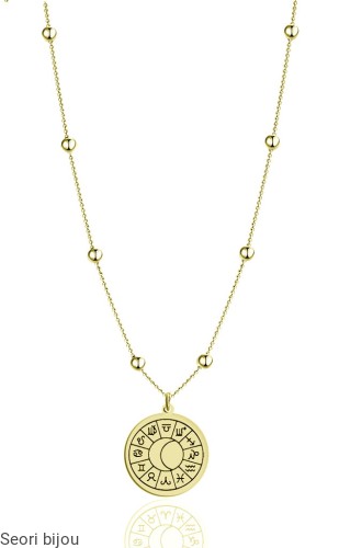 Naszyjnik znaki zodiaku na kulkowym łańcuszku