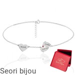 Naszyjnik serce i stópki z grawerem