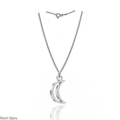 Naszyjnik księżyc z gwiazdkami 3D