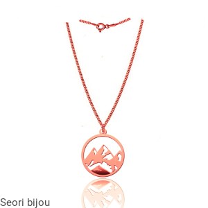 Pozłacany naszyjnik góry II rose gold