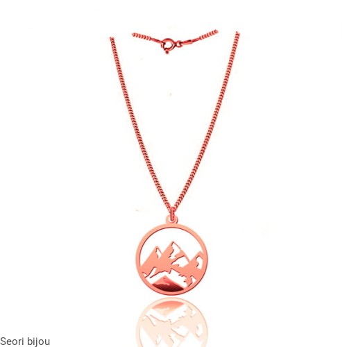 Pozłacany naszyjnik góry II rose gold