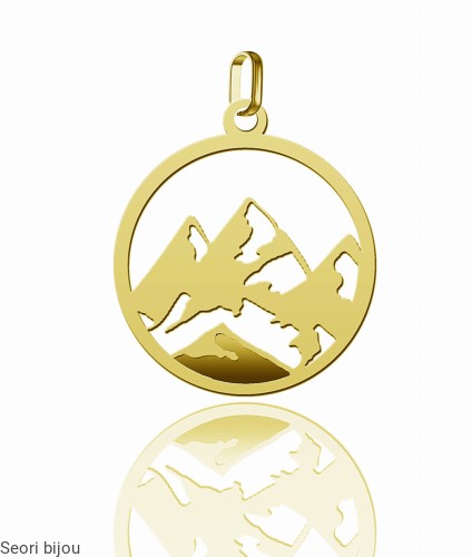 Pozłacana zawieszka góry II