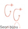 Pozłacane kolczyki półkola rose gold