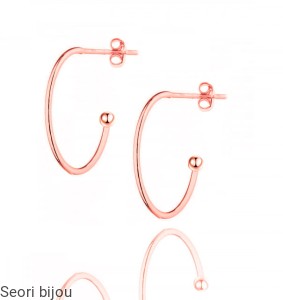 Pozłacane kolczyki półkola rose gold