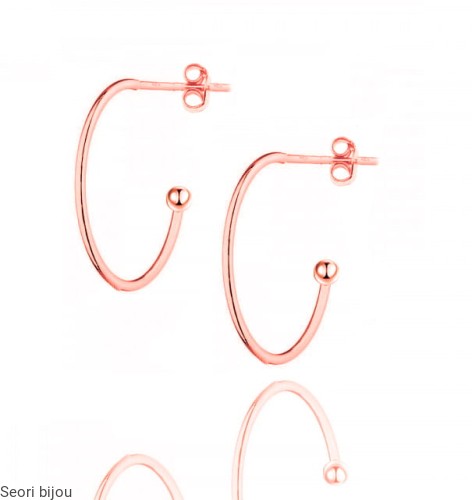 Pozłacane kolczyki półkola rose gold
