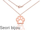 Pozłacany naszyjnik łapka rose gold