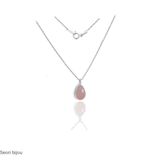 Naszyjnik z naturalnym CHALCEDONEM