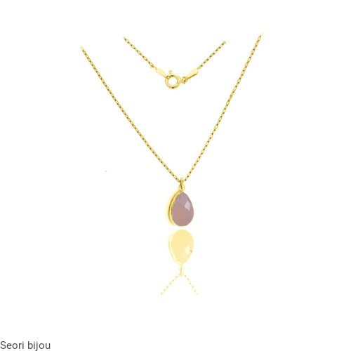 Naszyjnik z naturalnym CHALCEDONEM