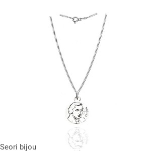 Naszyjnik srebrny moneta z Fryderykiem Chopinem