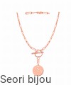Naszyjnik spinacz z konstelacją i zapięciem toogle pozłacany rose gold
