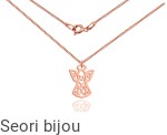 Pozłacany naszyjnik Ażurowy Aniołek rose gold
