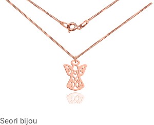 Pozłacany naszyjnik Ażurowy Aniołek rose gold