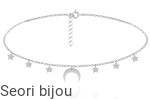 Rodowany choker księżyc i gwiazdki 