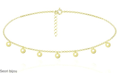 Pozłacany choker ringi