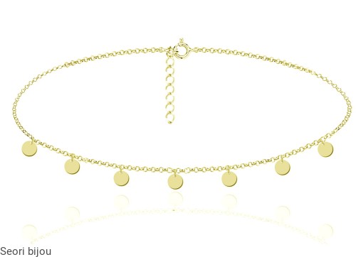 Choker monetki pozłacany