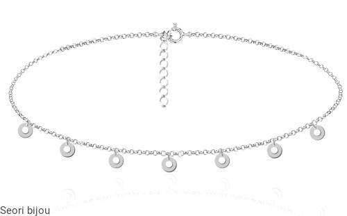Choker ringi rodowany