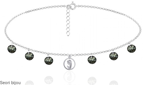 Naszynik z medalikiem i kryształami Swarovski Elements