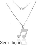 Rodowany srebrny naszyjnik Nutki 