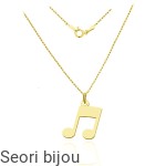 Pozłacany srebrny naszyjnik Nutki 