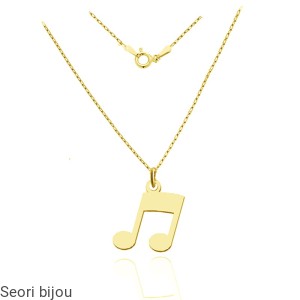 Pozłacany srebrny naszyjnik Nutki 