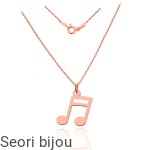 Pozłacany srebrny naszyjnik Nutki II rose gold