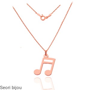 Pozłacany srebrny naszyjnik Nutki II rose gold