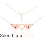 Pozłacany srebrny naszyjnik 3 serca z grawerem rose gold