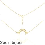 Pozłacany naszyjnik księżyc ażurowy