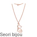 Naszyjnik kotek pozłacany rose gold