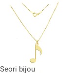 Pozłacany srebrny naszyjnik Nutka Ósemka