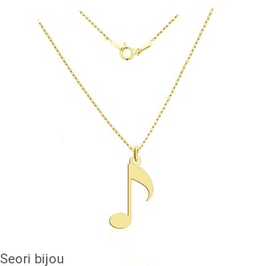 Pozłacany srebrny naszyjnik Nutka Ósemka