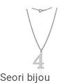 Naszyjnik z cyferką 4 srebrny